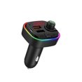 thumbnail image 4 of Transmisor FM Bluetooth para coche, accesorios para coche Bluetooth, adaptador inalámbrico para coche, kit de música Bluetooth con 2 cargadores USB para coche, retroiluminación LED, tarjeta TF/USB pa JAMW Sencillez, 4 of 5