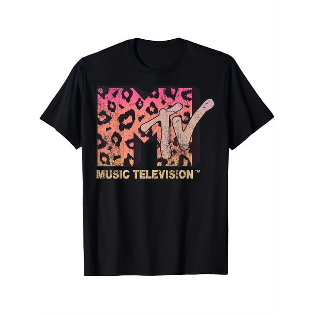 Chemise Décontractée Respirante en Coton Doux à Imprimé Panthère Noire pour Hommes MTV, Design Rétro de Télévision Musicale, Coupe Régulière, Manches Courtes, Halloween & Noël, Graphique Audacieux, Vêtement Confortable, Idée Cadeau, 220 Grammes