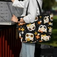 thumbnail image 4 of Wukai Cat Skulls and Flowers Print Zipper Bag,large Beach Tote Bag,Waterproof Sandproof Bag,Grocery and Picnic Tote Travel Bag, 4 of 5