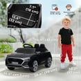 thumbnail image 3 of Qaba 12V Audi Q8 Licensed Electric RC Car for Kids, Toddler Ride on Toys Gift, Black, 3 of 10