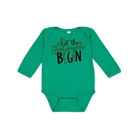 

Inktastic St. Patrick s Day Let the Shenanigans Begin Gift Baby Boy or Baby Girl Long Sleeve Bodysuit