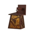 thumbnail image 3 of Meyda 143348 7 in. Whispering Pines Lantern Wall Sconce, Rust & Amber Mica, 3 of 5