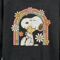 thumbnail image 3 of Peanuts - Retro Flower Rainbow - Women's Lightweight French Terry Long Sleeve Shirt, 3 of 6