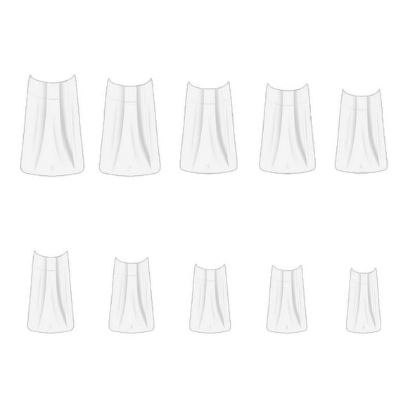500Pcs/Bag Fake Nails Duck Feet Style Removable Long Lasting Clear Natural Color Acrylic Wide French False Nail Tips Nail Salon S