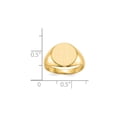 thumbnail image 5 of Real 14kt Yellow Gold 11.5x12.0mm Closed Back Signet Ring Size: 6; for Adults and Teens; for Women and Men, 5 of 5