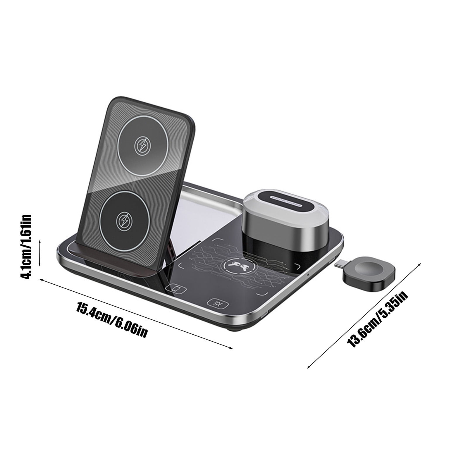 XGFHYJEH Charging Station, Wireless Charging Station, Charging Station for Multiple Devices, Wireless Charging, 15W Charge Station, Wireless Charge, for Android, Iphone, Apple, Samsung, Ipad