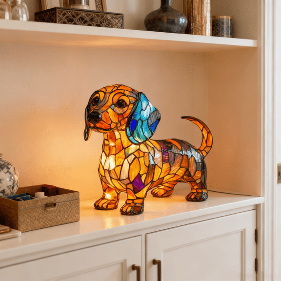 Dachshund Decor-Dachshund Lamp, LED Table Lamp, Pet Themed Home Decor, Gift Idea for Birthday & Festival