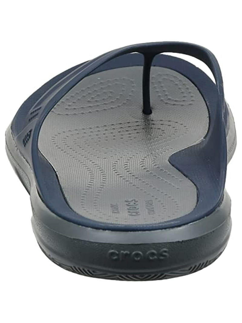 Crocs Men\'s Sandals Swiftwater Flip Flops Navy Slate Grey 12 Comfort Shoes Crocs Swiftwater Wave Flip M, Men main image 3