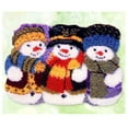 thumbnail image 1 of Snowmen Rug Latch Hooking Kit, 1 of 5