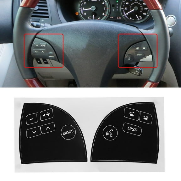 FOR LEXUS ES350 2007-2012 STEERING WHEEL CONTROL BUTTON DECALS STICKERS