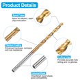 thumbnail image 4 of Uxcell 1pcs 4-40 UNC Straight Flute Thread Tap 1pcs 2.3mm Drill Bit Ti-Coated Set, 4 of 7