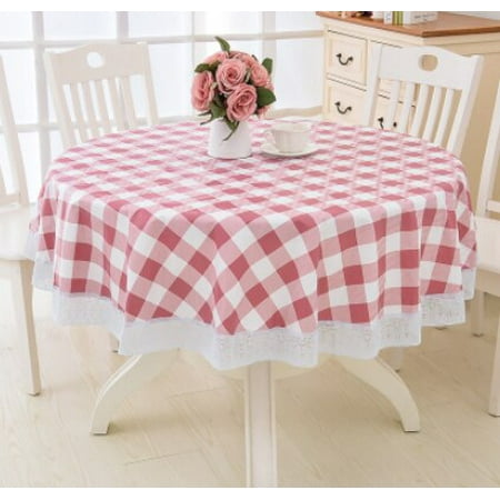 

UMMH Round Tablecloth Environmental Velvet Plastic Large Round Tablecloth Waterproof Oil proof Wash Free PVC TableclothLF91