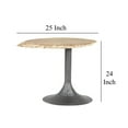 thumbnail image 5 of Lume Side End Table with Metal Trumpet Base, Gray Washed Live Edge Top, 5 of 5