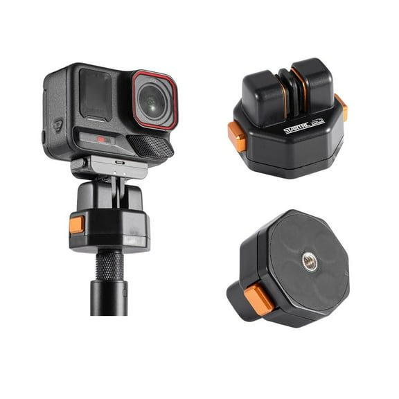Magnetic Claw Quick Release Plate Tripod QR Camera Mount Adapter, Quick Setup Kit for 1/4 Srew Compatible with Gopro Hero 13 12 11 10 9 8 Accessories, for DJI Osmo Action 5 pro 4 3