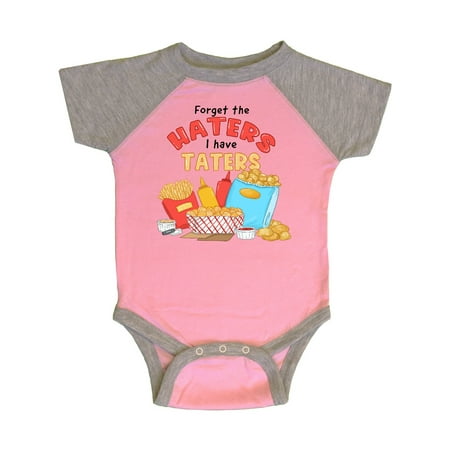 

Inktastic Forget the Haters I Have Taters with Fries and Gift Baby Boy or Baby Girl Bodysuit