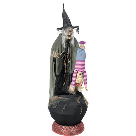 Seasonal Visions Animated Stew Brewing Witch Halloween Decoration - 80 in