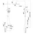 thumbnail image 5 of Three Functions Exposed Shower Set, Complete Shower System with Rough-in Valve, 5 of 5
