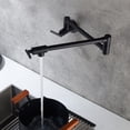 thumbnail image 5 of Contemporary Wall Mounted Pot Filler Kitchen Faucet – Swing Arm with Dual Joints Brushed Nickel, 5 of 9