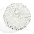 thumbnail image 2 of Lush Decor Round Throw Pillow - Pleated Soft Velvet Decorative Pillow, Black - 15 inch Diameter, 2 of 10