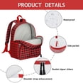 thumbnail image 4 of Red and Black Checkered Backpack Backpack for School,Cute School Bag,Schoolbag with Adjustable Shoulder Straps & Padded Back,13.8"x11.4"x6", 4 of 6
