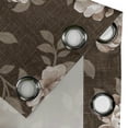 thumbnail image 4 of Ambesonne Rose Grommet Curtain, Retro Effect Romantic Floral, 50"x84", Brown and Umber, 4 of 5