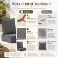 thumbnail image 5 of NeoNubo Outdoor Deep Seat Cushion, 22 x 24 x 6 inch for Patio Furniture, Waterproof Fade & Weather Resistant for Wicker Chair, Sofa, Couch, 5 of 10