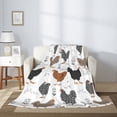 thumbnail image 2 of Throw Blanket for Couch Sofa and Bed, Modern Cartoon Cute Chicken_A Super Soft Plush Throw Blanket, Fuzzy Cuteness Comfy Warm Washable Flannel Blanket & Throws for All Season 50"x40", 2 of 5