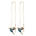 thumbnail image 1 of Pendientes De Colibrí Para Mujer, Pendientes De Enhebrador De Aleación, Pendientes Colgantes De Gota, Pendientes De Borla, Pendientes De Tuerca De Diamantes De Imitación 1 Par seitruly AP007009-01, 1 of 6