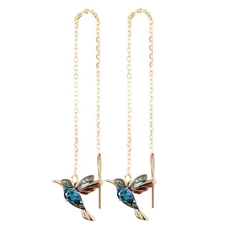 Ladies elegant hummingbird sale rhinestone stud earrings