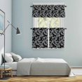 thumbnail image 5 of Teal Skull Halloween Kitchen Curtains Sets for Windows 36 Inch Length, Navy Blue Birds Retro Skeleton Rod Pocket Window Treatments Tier Curtains and Valances Set for Bedroom/Bathroom, 5 of 8