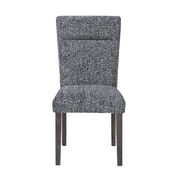 JERFIT Modern Rubberwood Dining Chairs, Set of 2, Grey Upholstered Side Chairs with Foam Padding for Dining Room
