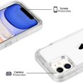 thumbnail image 5 of 3 IN1 For iPhone 15 14 11 12 13 Pro Max MINI XR XS X XSMAX SE 6 7 8 Plus Transparent Shockproof Armor Glossy Plain Phone Cover, 5 of 5