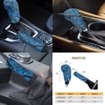 thumbnail image 4 of Uorisanigo Branches Blue Automotive Front and Rear Cushion Covers Steering Wheel Cover for Cars Water Coaster Gear Lever Cover+Hand Brake Cover Pillowcase Easy Installation 11-Piece, 4 of 7