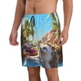 thumbnail image 2 of Balery Playful Hedgehog Forest Pond Traje de Baño Estilo Hawaiano para Hombre, Shorts de Secado Rápido con Bolsillos-3X-Large, 2 of 6