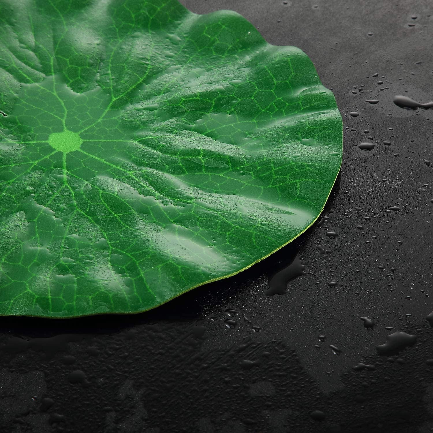 12 Pack Artificial Lily Pads Floating for Pond, 4 Sizes Lily Pad Fake Lotus Leaves Fish Decorations, Realistic Foam Water Plants for Koi Aquarium Fish Tank Pool Landscape Garden Decor