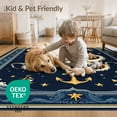 thumbnail image 4 of ODIKA 9'x12' Washable Area Rug Octopus Vintage Koi Nautical Pirate Compass Cartoon Bathroom for Great Room, Indoor Concept, Large Living Low Pile, Flatwoven, 4 of 7