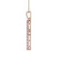thumbnail image 2 of 1/2 Carat Diamond Cross Pendant Necklace in 14K Rose Gold (Silver Chain Included), 2 of 3