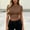 Coffee, variant on Women Crop Tee Top Going out T Shirts Crew Neck Basic Shirt Casual Summer Slim Solid Color Tees