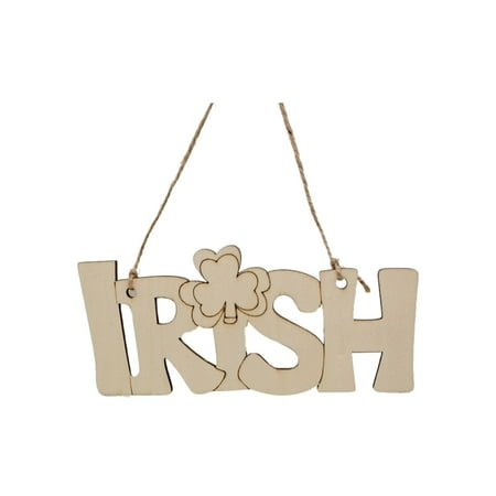 

JNGSA Wooden St. Patrick s Holiday Pendant Atmosphere Hanging Window Decoration