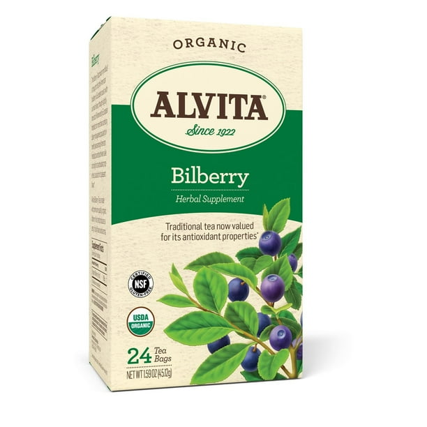 Alvita Organic Tea Bag, Bilberry, .11 oz
