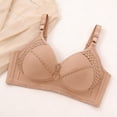 thumbnail image 4 of VONCOS Wireless Plus Size Bra for Women Full Coverage, Wire Free Lace Comfort Bra Seamless No Underwire with Adjustable Straps, Gray,Size 40, 4 of 5