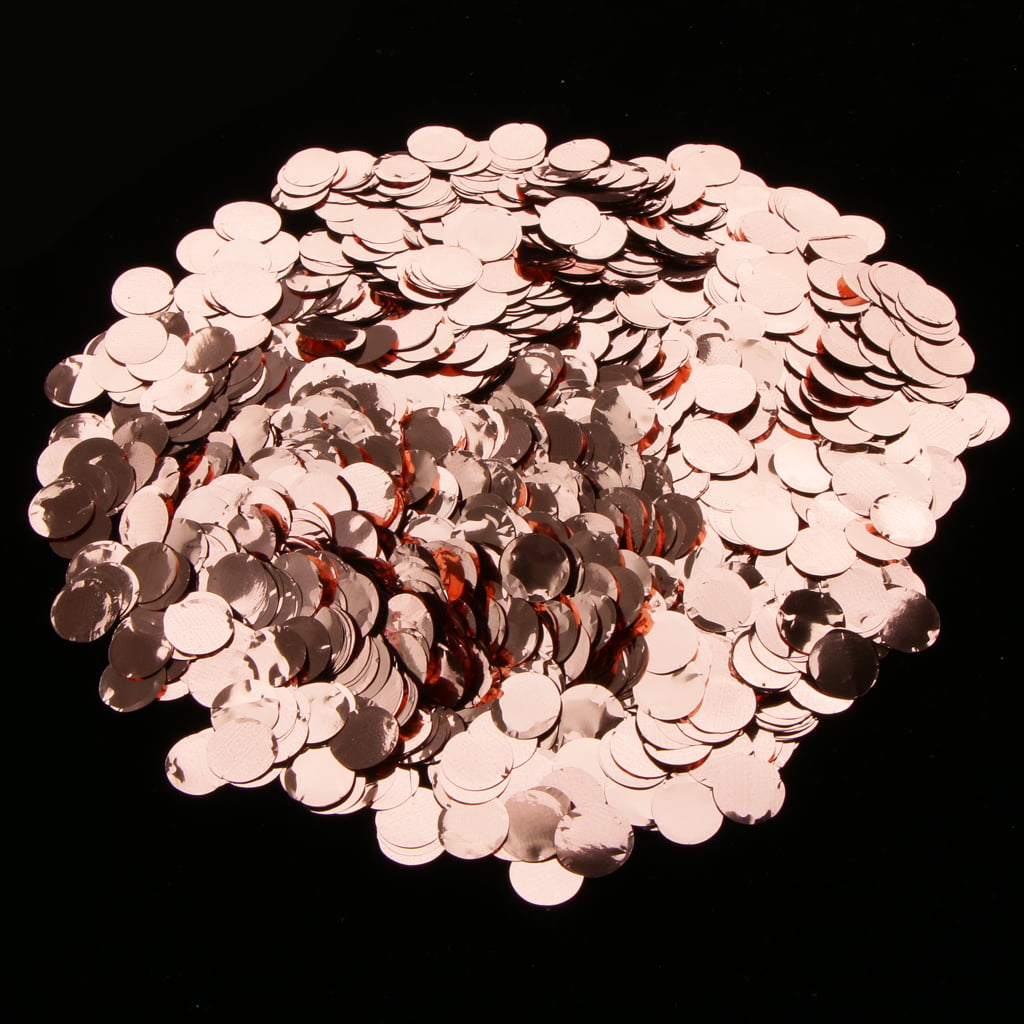 joyMerit Rose Gold Metalic Foil Sparkling Round Table Confetti Scatter Decoración De 
