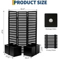 thumbnail image 2 of Riedhoff Metal Planter Box with Privacy Screen, 3 Panel Divider, 52.3 x 27.5 x 70.8", Black, 2 of 10