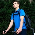 thumbnail image 5 of Woolverino - Men's Merino Wool Microweight Polo - Azure Blue - Small, 5 of 5