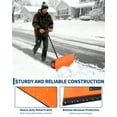 thumbnail image 4 of 30-Inch Wheeled Snow Shovel with Adjustable Handle & Blade, Ergonomic Pusher for Driveway and Yard - Orange, 4 of 7