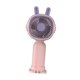 thumbnail image 2 of Mini ventilador portátil, mini ventilador de mano, con base de soporte para teléfono, lindo ventilador personal recargable USB, para oficina, cocina, rosa BLESIY Pequeño ventilador de mano, 2 of 8