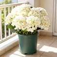 thumbnail image 5 of Hydrangea Artificial Flower for Outdoor, 4 Bundles Fake Hydrangea Bush Plant UV Resistant for Outdoors Front Porch Indoor Home Garden Decor, White, 5 of 9