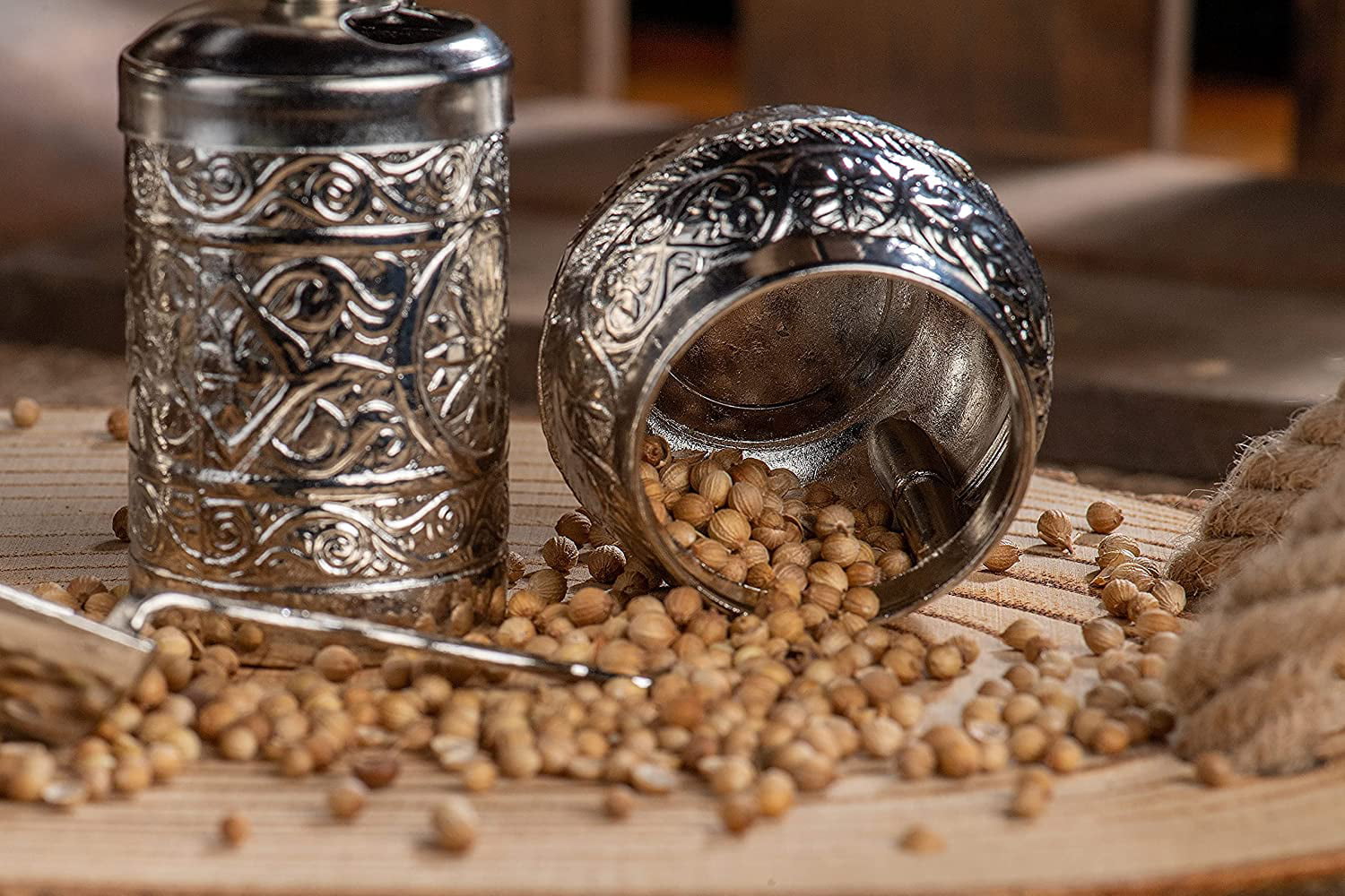 Manual Spice Grinder Hand Mill for Pepper Salt Seed Herb Armenian Handmade  Antique Style Small Size Salt Grinder 