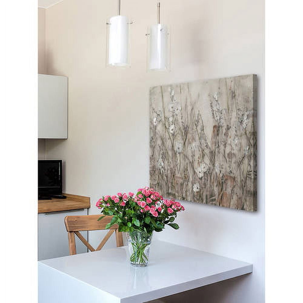 Marmont Hill "Tiny White Blooms" Painting Print on Wrapped Canvas