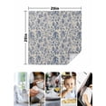 thumbnail image 4 of Blue Flowers Cloth Napkins Set of 8 Reusable Dinner Napkins, Retro Rustic Botanical Floral Leaves Vines Cocktail Napkin Washable Table Napkins for Wedding/Holiday Party/Baby Shower 20"x20", 4 of 7